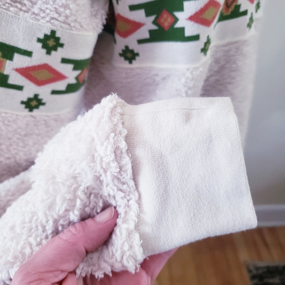 Urban Outfitters Aztec Print Sherpa Pull Over Men's Sweater - M - Picture 11 of 14